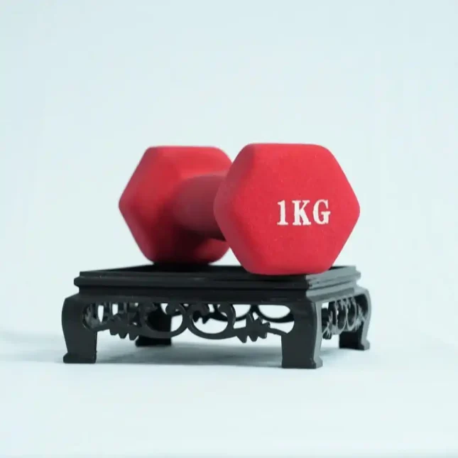 Wing Chun dumbbell weight detail for strength training.