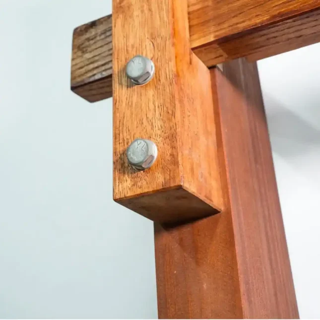 Close-up detail of a Wing Chun Wooden Dummy.