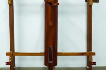 Wooden Dummy fully assembled on display.